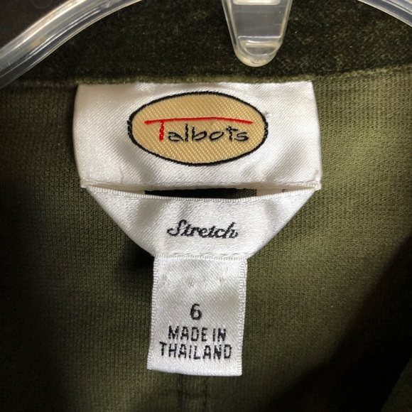 Talbots green button down jacket/blazer size 6 - Picture 3 of 5